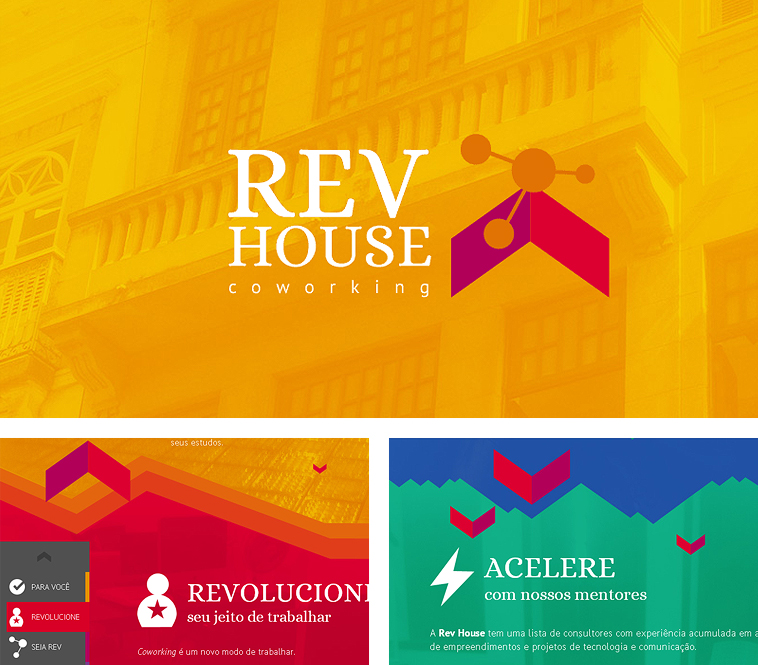 Imagens do site da Rev House Coworking